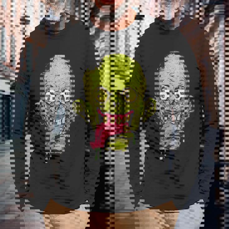 怖いゾンビtシャツハロウィンボーイズキッズフェイスゾンビ 長袖Tシャツ 高齢者への贈り物