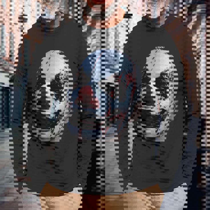 怖い顔 長袖Tシャツ 高齢者への贈り物