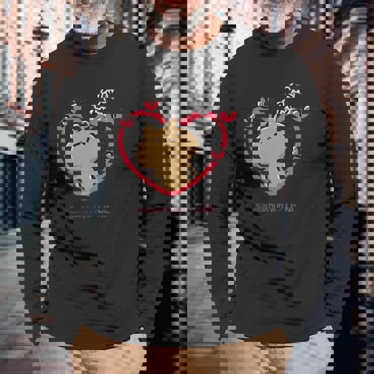 愛しすぎて大好きすぎる。 ペアデザイン くま 長袖Tシャツ 高齢者への贈り物