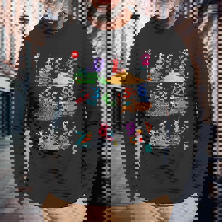 数学の日のコスチューム アイデアに数字付き キッズ 数学 数字 長袖Tシャツ 高齢者への贈り物