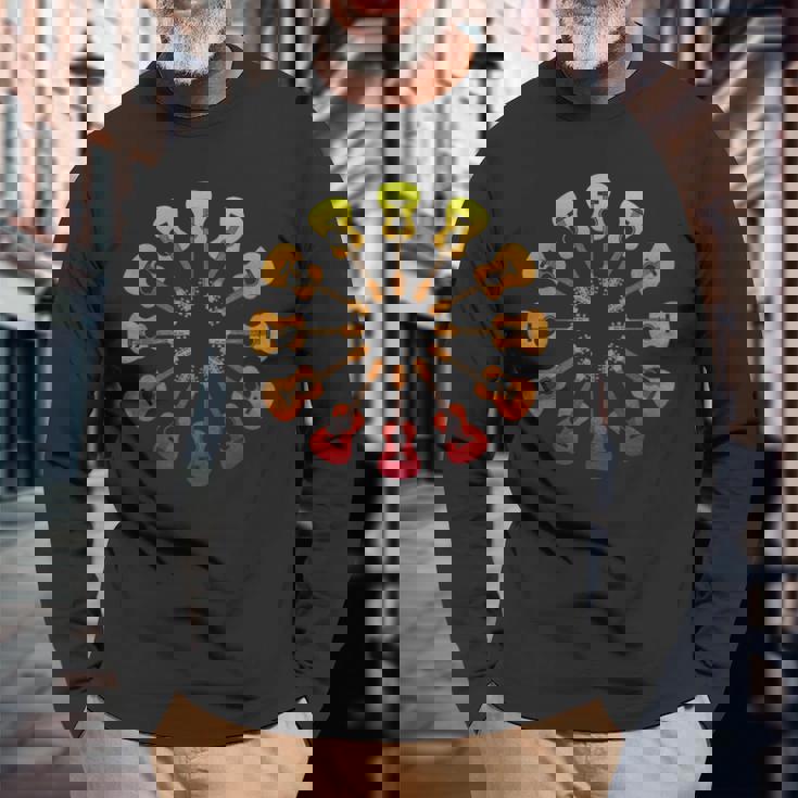 新しいアコースティックギターピックギターギフト愛音楽男性ギター 長袖Tシャツ 高齢者への贈り物