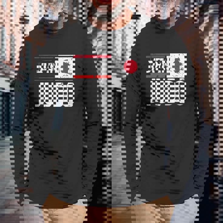 日本 柔道 旗 格闘技 スポーツ 競技 トレーニング 長袖Tシャツ 高齢者への贈り物