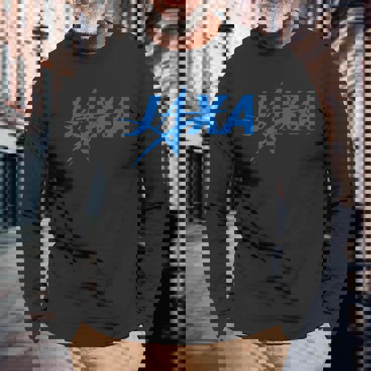 日本の宇宙組織 長袖Tシャツ 高齢者への贈り物