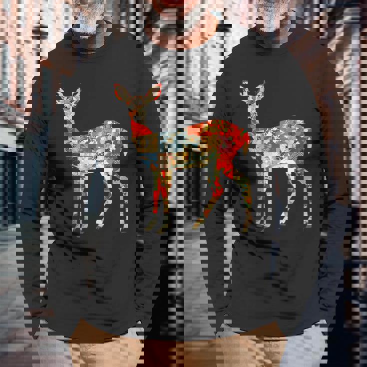 日本の折り紙 奈良鹿日本ファン向け 奈良鹿 長袖Tシャツ 高齢者への贈り物