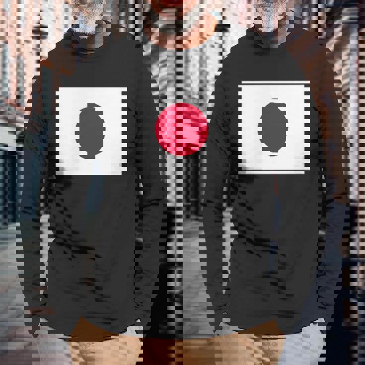 日本国旗日本日の出の国東京大阪 長袖Tシャツ 高齢者への贈り物