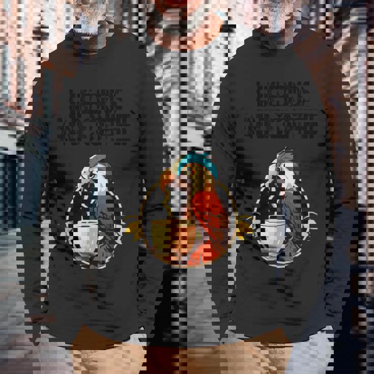 最高のバードアート メンズ レディース バードウォッチャー 長袖Tシャツ 高齢者への贈り物