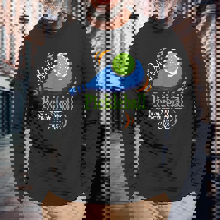 最高のピックルボール選手シャツ 面白いスポーツゲーム ピックルボール 長袖Tシャツ 高齢者への贈り物