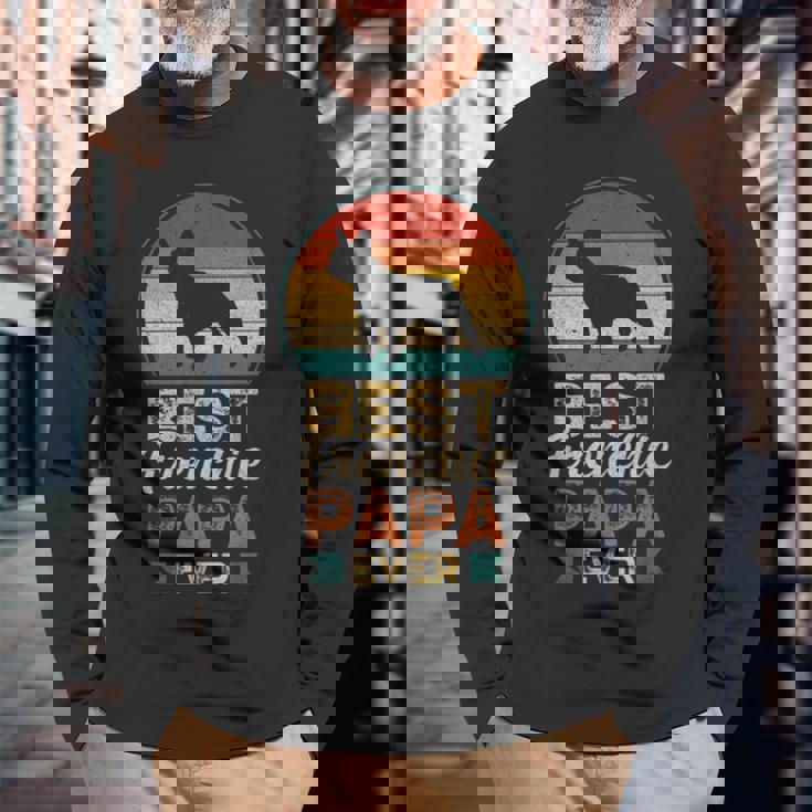 最高のフレンチ・パパ フレンチ・ブルドッグ 長袖Tシャツ 高齢者への贈り物