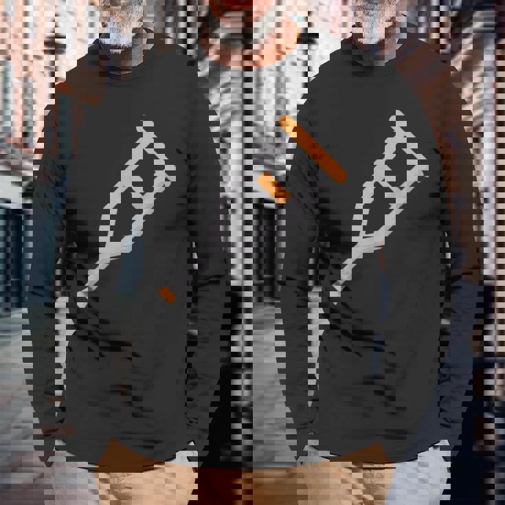 松葉杖 長袖Tシャツ 高齢者への贈り物