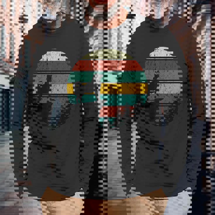 柴犬 グッズ 柴犬 犬ヴィンテージhiba Inu 柴犬 長袖Tシャツ 高齢者への贈り物