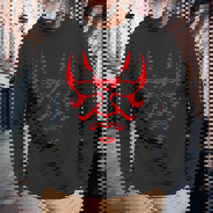 歌舞伎者 にらみ 長袖Tシャツ 高齢者への贈り物