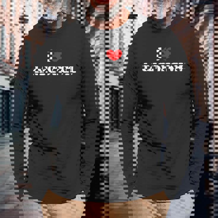 歌謡曲大好き、アイハート歌謡曲 長袖Tシャツ 高齢者への贈り物