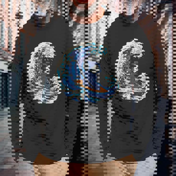 死神サーフィン 長袖Tシャツ 高齢者への贈り物