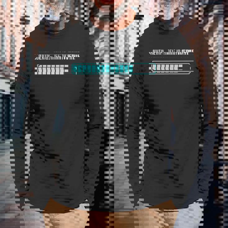 残業読み込み モーションデザイナーの現実 長袖Tシャツ 高齢者への贈り物