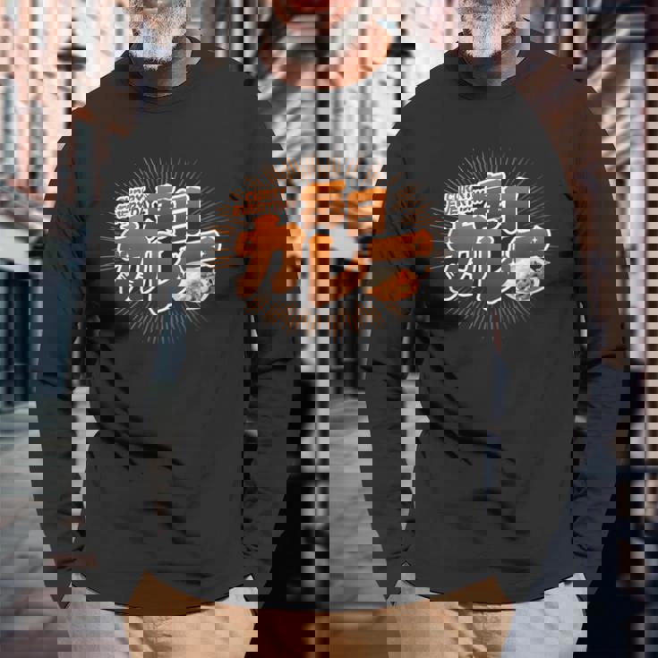 毎日カレー（Curry Everyday） 長袖Tシャツ 高齢者への贈り物