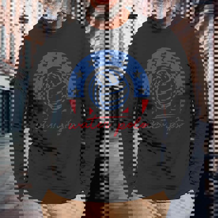 水球チーム I ウォータースポーツ I 水球 長袖Tシャツ 高齢者への贈り物