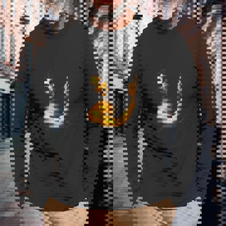 洗礼者ヨハネ1516ダ・ヴィンチ美術画ルネサンス 長袖Tシャツ 高齢者への贈り物