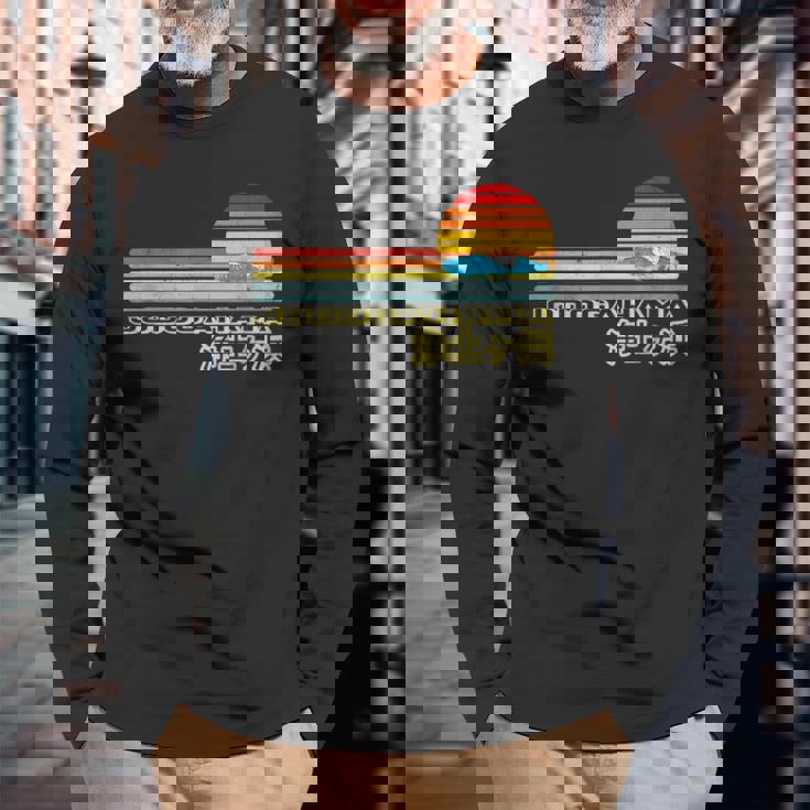 海tシャツ 浄土ヶ浜 波 夕陽 夏 デザイン 海好き 海水浴 旅行 サーファー 岩手県 宮古 メンズ レディース 長袖Tシャツ 高齢者への贈り物