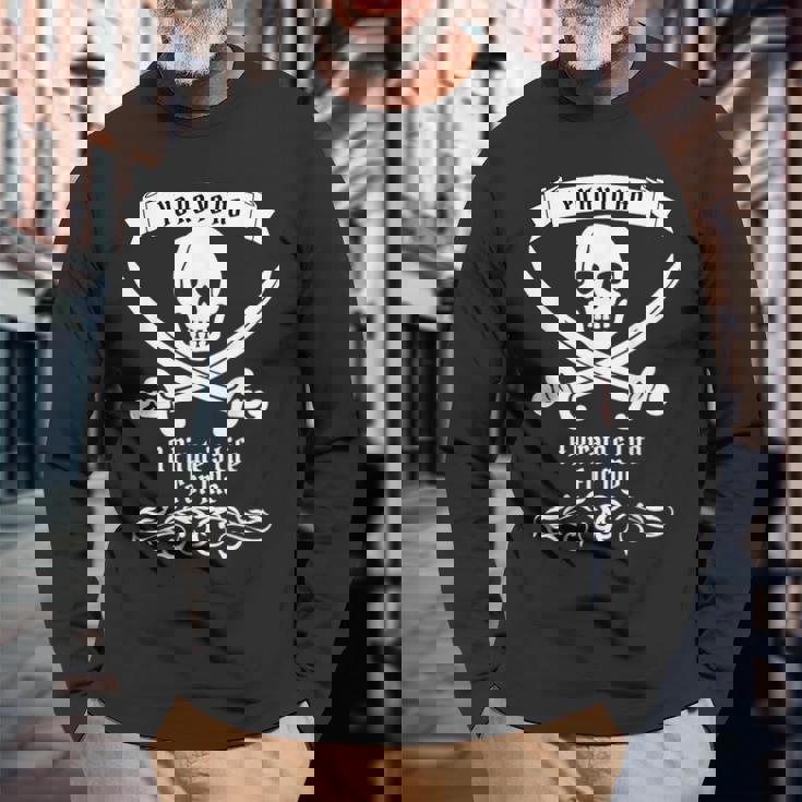 海賊tシャツ メンズ レディース キッズ ヨー・ホー A Pirate's Life For Me 長袖Tシャツ 高齢者への贈り物