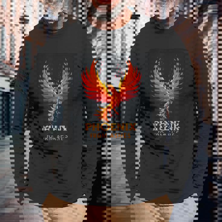 炎フェニックス コスチューム 火の鳥好きに 長袖Tシャツ 高齢者への贈り物