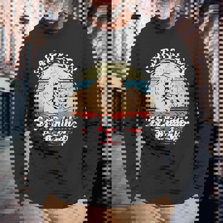 父と息子 ベストバディーズ 面白いお揃い お父さんと息子のギフト 長袖Tシャツ 高齢者への贈り物