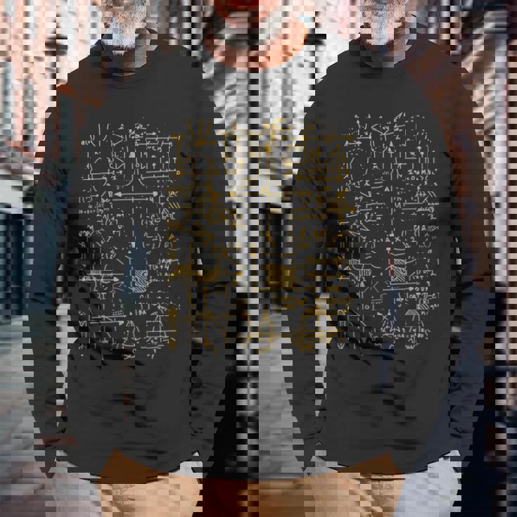 物理学 数学 物理学者 数学 関数グラフ 長袖Tシャツ 高齢者への贈り物