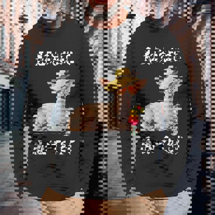 犬のために働いてます チワワデザイン イヌ わんこ 犬好き グッズ おもしろ 面白い 服 ネタ わんこ 長袖Tシャツ 高齢者への贈り物