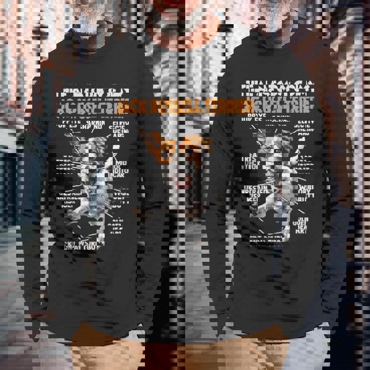 犬の飼い主のための面白いジャック ラッセル テリア ガッシ長袖Tシャツ 高齢者への贈り物