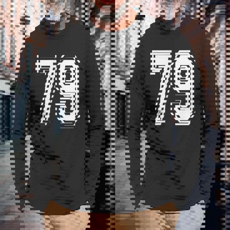 番号 79インチ ホワイト 長袖Tシャツ 高齢者への贈り物