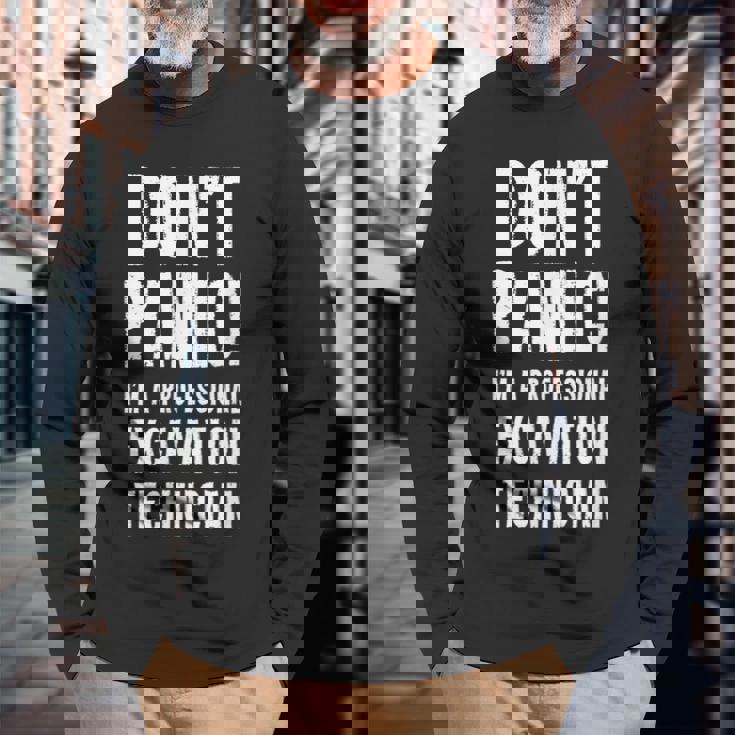 発掘技術者 長袖Tシャツ 高齢者への贈り物