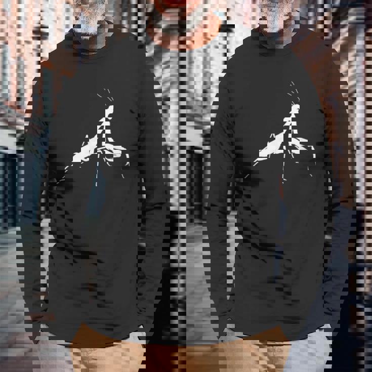 白い祈りの欠陥 長袖Tシャツ 高齢者への贈り物