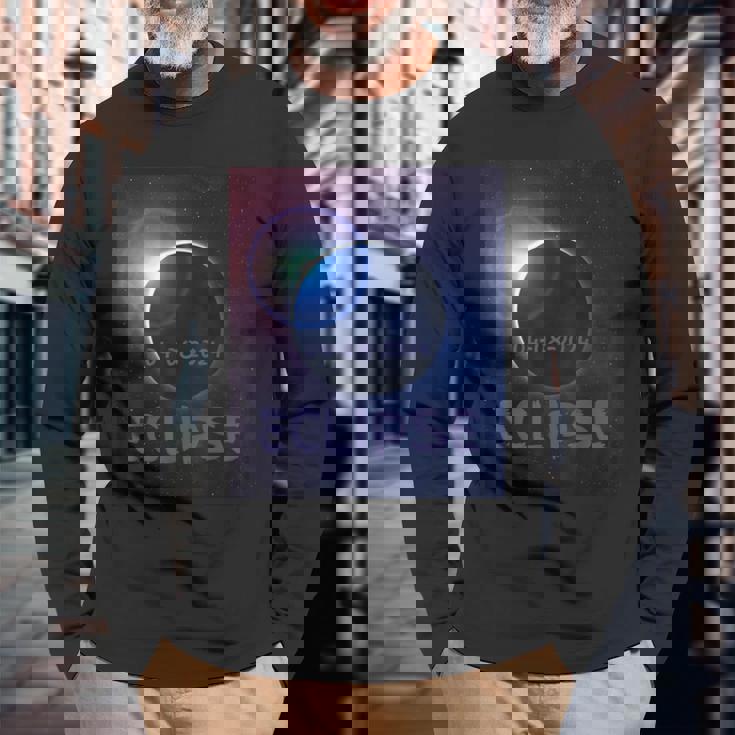 皆既日食 2024 長袖Tシャツ 高齢者への贈り物