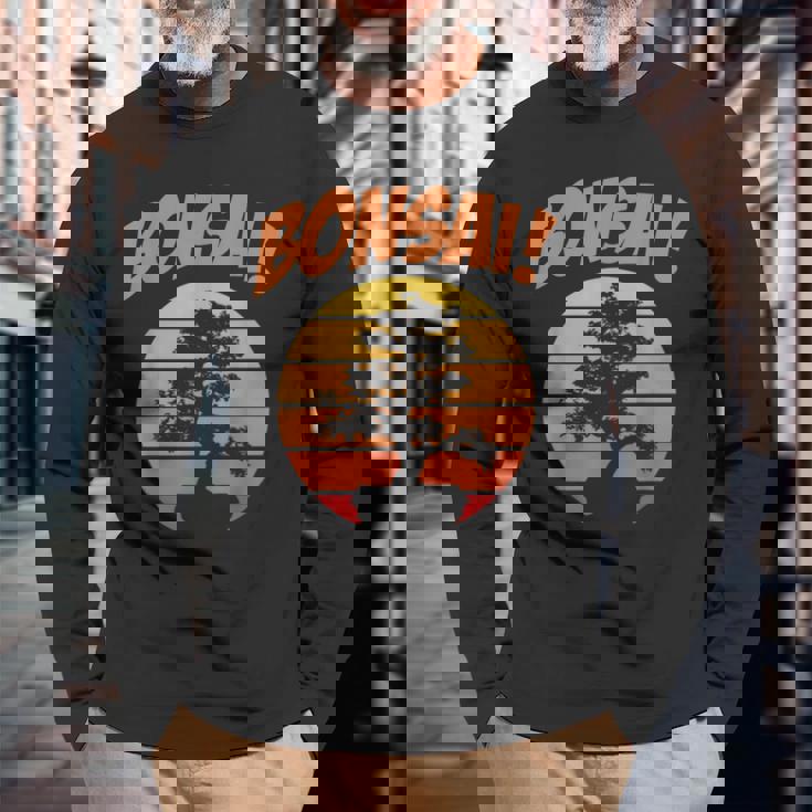 盆栽太平洋盆栽 長袖Tシャツ 高齢者への贈り物