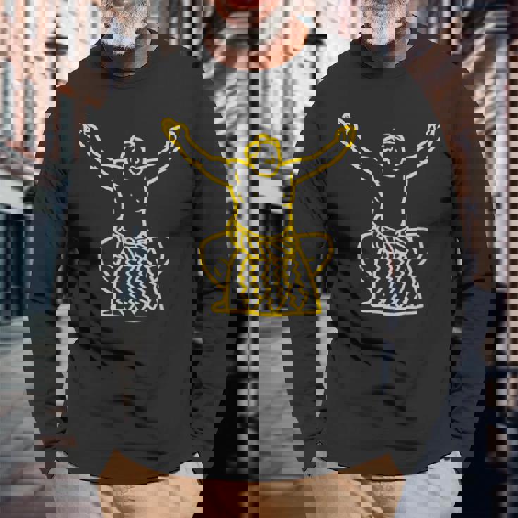 相撲の勝利 長袖Tシャツ 高齢者への贈り物