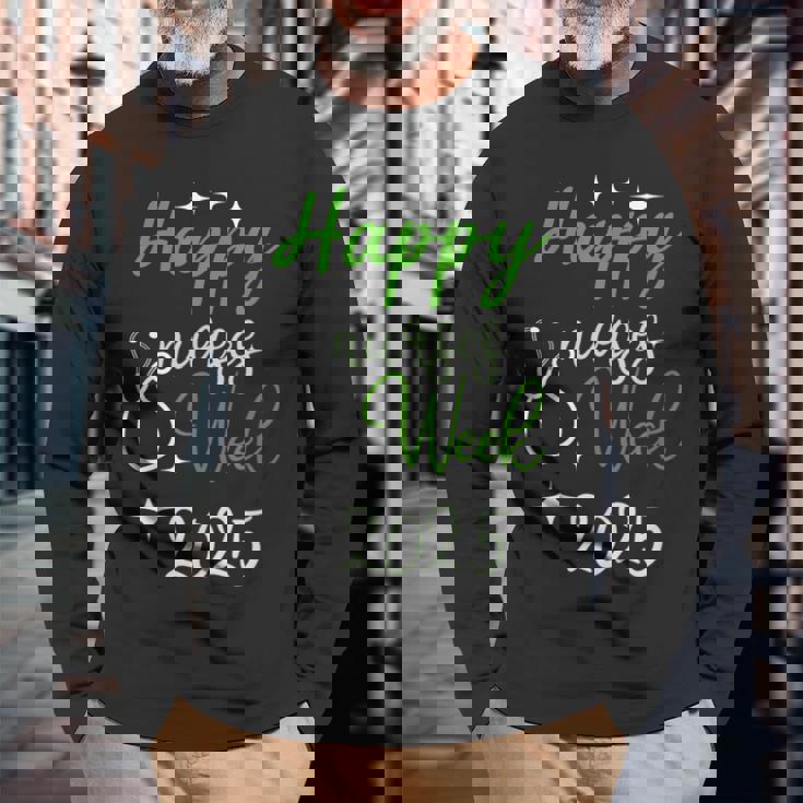 看護師感謝週間-ハッピーナショナルナースウィーク2025 長袖Tシャツ 高齢者への贈り物