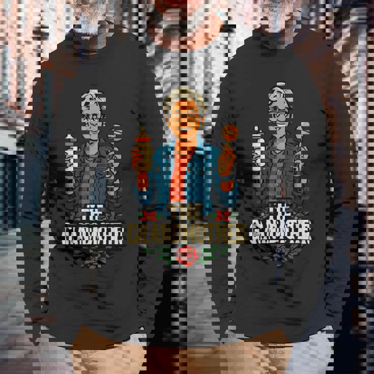 祖母のおばあちゃんのおばあちゃんのおもしろいデザイン 長袖Tシャツ 高齢者への贈り物