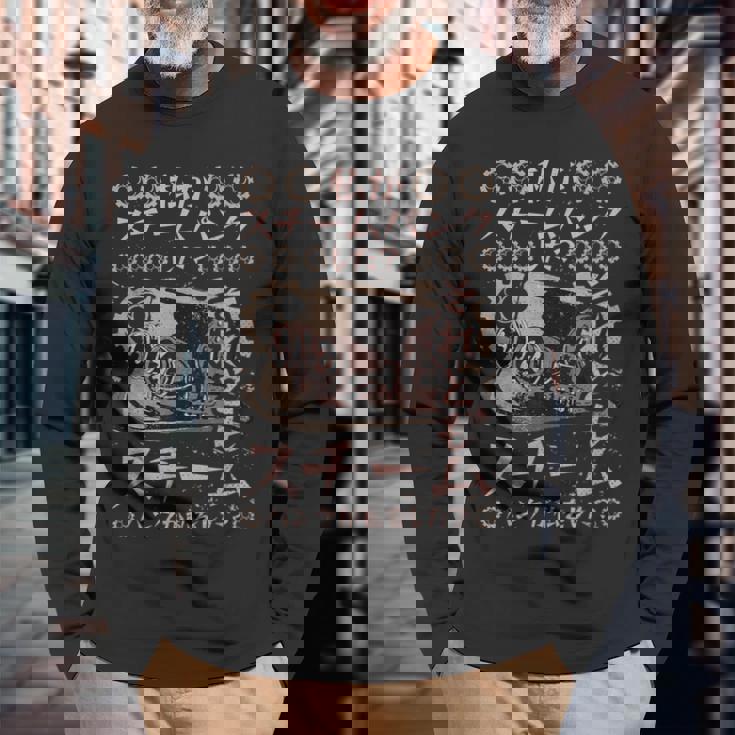 私がスチームパンクした？それともスチームパンクが私をした？ 長袖Tシャツ 高齢者への贈り物