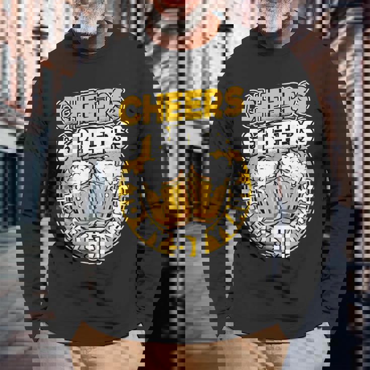 私の51歳に乾杯とビールビールメン51歳の誕生日 長袖Tシャツ 高齢者への贈り物