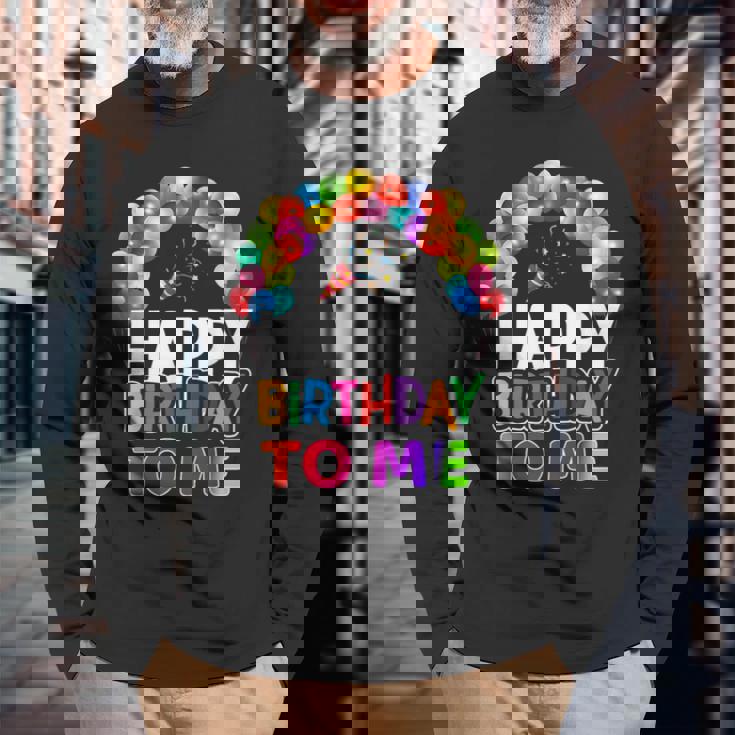 私の誕生日です私にお誕生日おめでとう 長袖Tシャツ 高齢者への贈り物