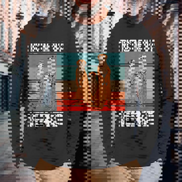 私はミーアキャット ハロウィン ミーアキャット ミーアキャット 長袖Tシャツ 高齢者への贈り物