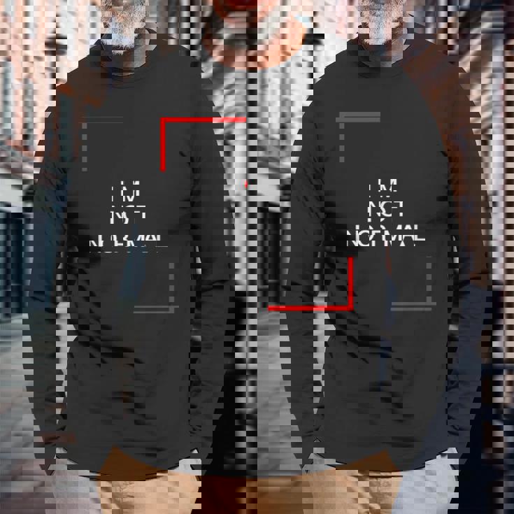 私は普通じゃない 長袖Tシャツ 高齢者への贈り物