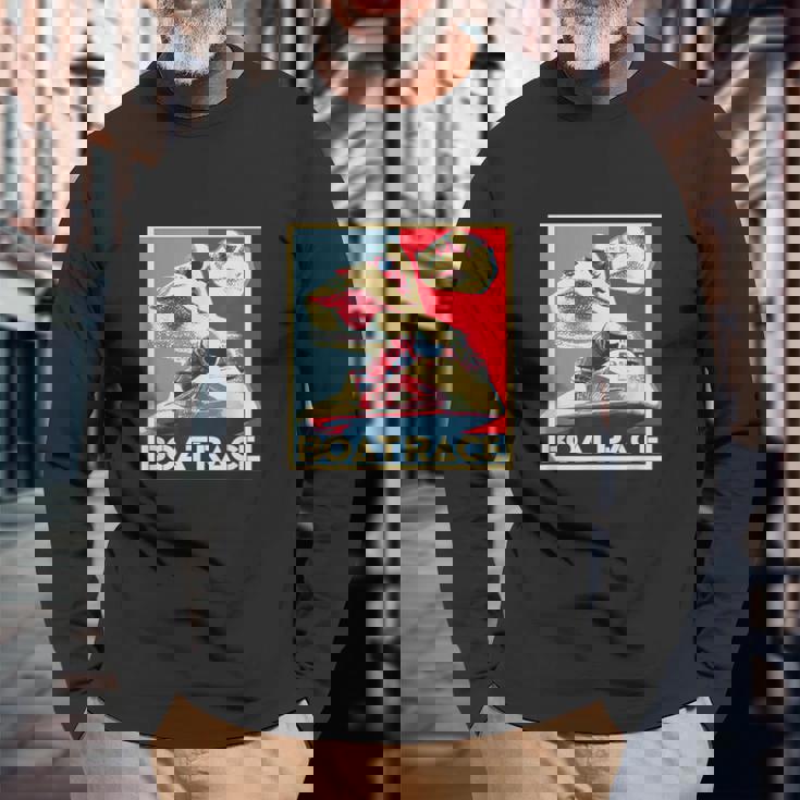 競艇 面白いtシャツ ボートレース メンズ おもしろ 面白 ネタ 面白グッズ 服 文字 文字入り 長袖Tシャツ 高齢者への贈り物