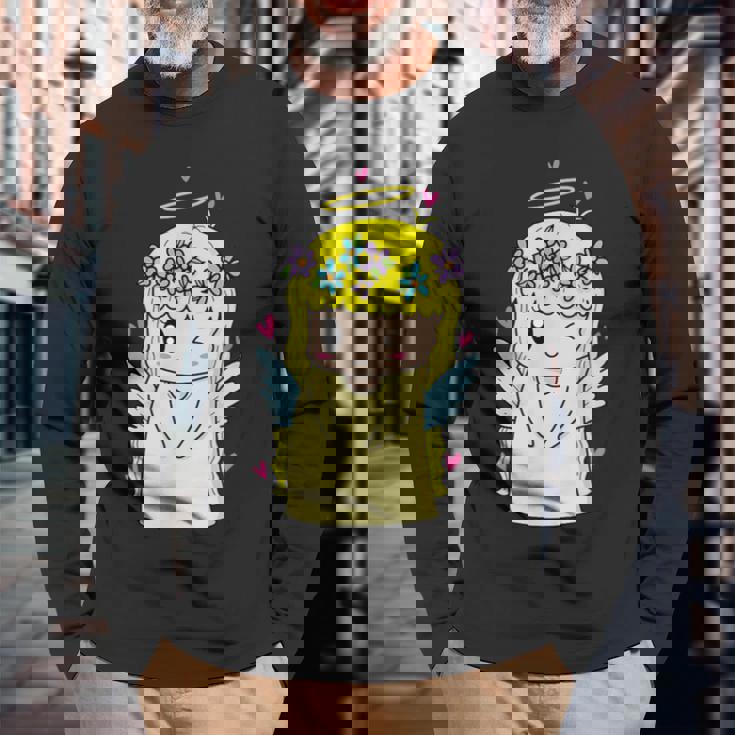 純度のエンジェルキャリア 長袖Tシャツ 高齢者への贈り物