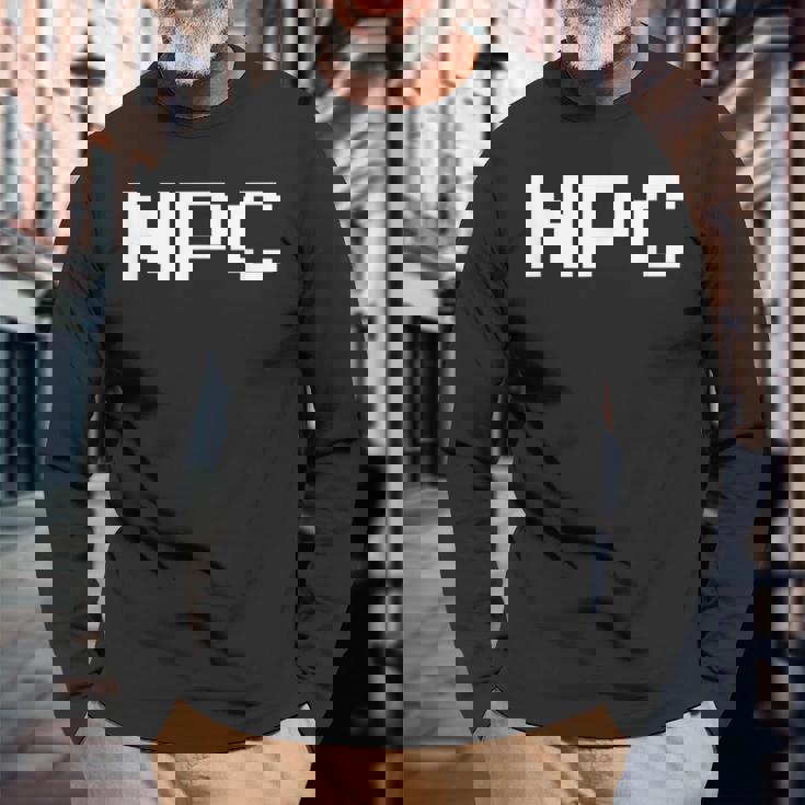 素晴らしいビデオゲーム-面白いnpc-オールドゲーマー 長袖Tシャツ 高齢者への贈り物
