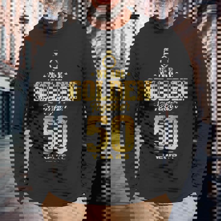 結婚50周年 ロマンチック カップル 結婚 50歳 長袖Tシャツ 高齢者への贈り物