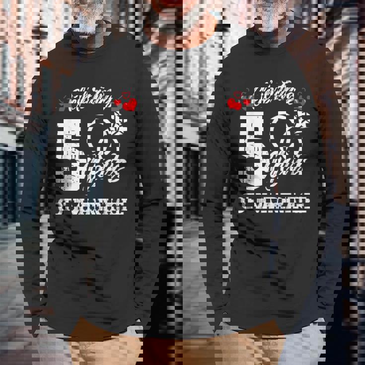 結婚5周年記念マッチング・ギフト 長袖Tシャツ 高齢者への贈り物