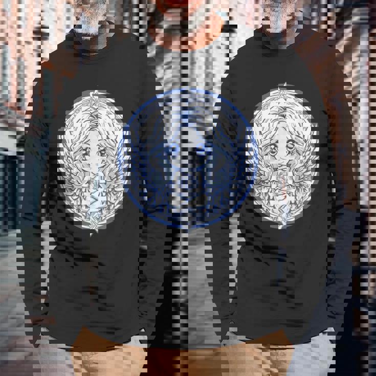 美的天使 I かわいい天使 長袖Tシャツ 高齢者への贈り物