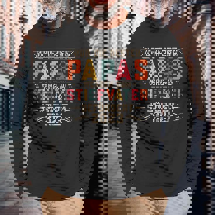 メンズ 義父ボーナスベイターには最高のパパスだけ 長袖Tシャツ 高齢者への贈り物