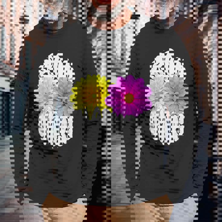 花 可愛い 自然からの贈り物 From Natre 長袖Tシャツ 高齢者への贈り物