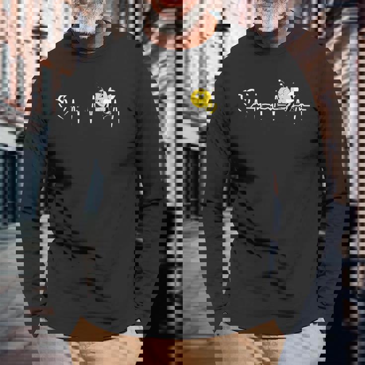 蜂 ハートビート 蜂 ハート 蜂 女王 ミツバチ 長袖Tシャツ 高齢者への贈り物